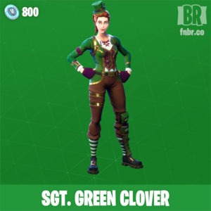 trebol verde poco comun - fortnite todas las skins verdes